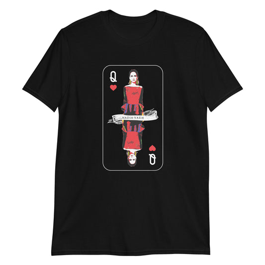 "Queen of Hearts" Short-Sleeve Unisex T-Shirt (Black)