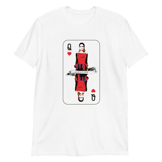"Queen of Hearts" Short-Sleeve Unisex T-Shirt (White)